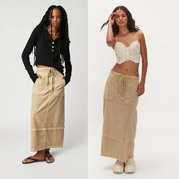 Free People Lizzie Parachute Maxi Skirt - Picture 3 of 14